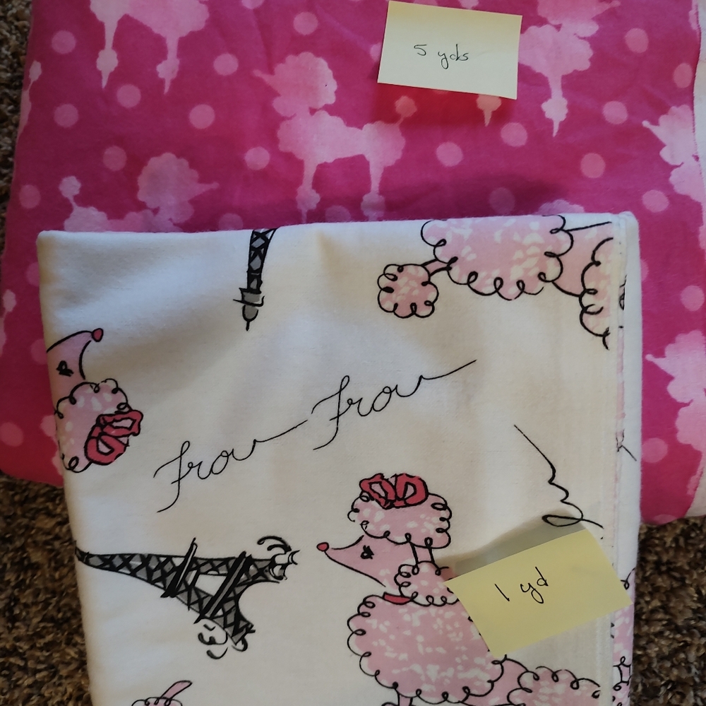 Spring Industries Poodles and Dots Flannel